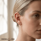 Rattlesnake – 14K Gold Threadless & Threaded End - piercing - zone.com