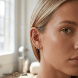 Rattlesnake – 14K Gold Threadless & Threaded End - piercing - zone.com