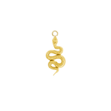 Rattlesnake Charm – 14K Gold Dangle - piercing - zone.com