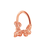 Rattlesnake Seamless Ring – 14K Gold Cup & Divot Design - piercing - zone.com