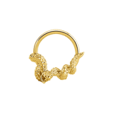 Rattlesnake Seamless Ring – 14K Gold Cup & Divot Design - piercing - zone.com