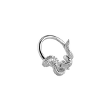 Rattlesnake Seamless Ring – 14K Gold Cup & Divot Design - piercing - zone.com