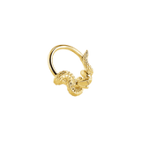 Rattlesnake Seamless Ring – 14K Gold Cup & Divot Design - piercing - zone.com