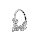 Rattlesnake Seamless Ring – 14K Gold Cup & Divot Design - piercing - zone.com