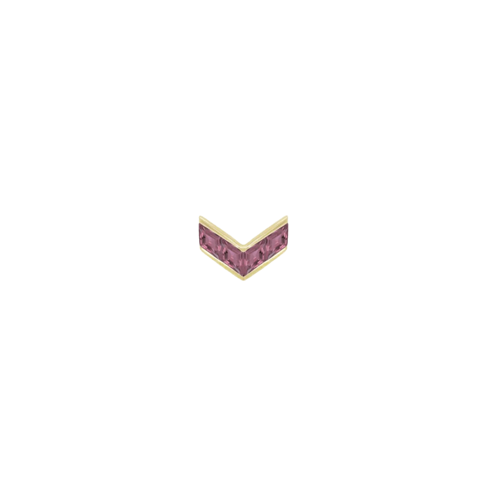 Rave – Amethyst – 14K Gold Threadless End - piercing - zone.com