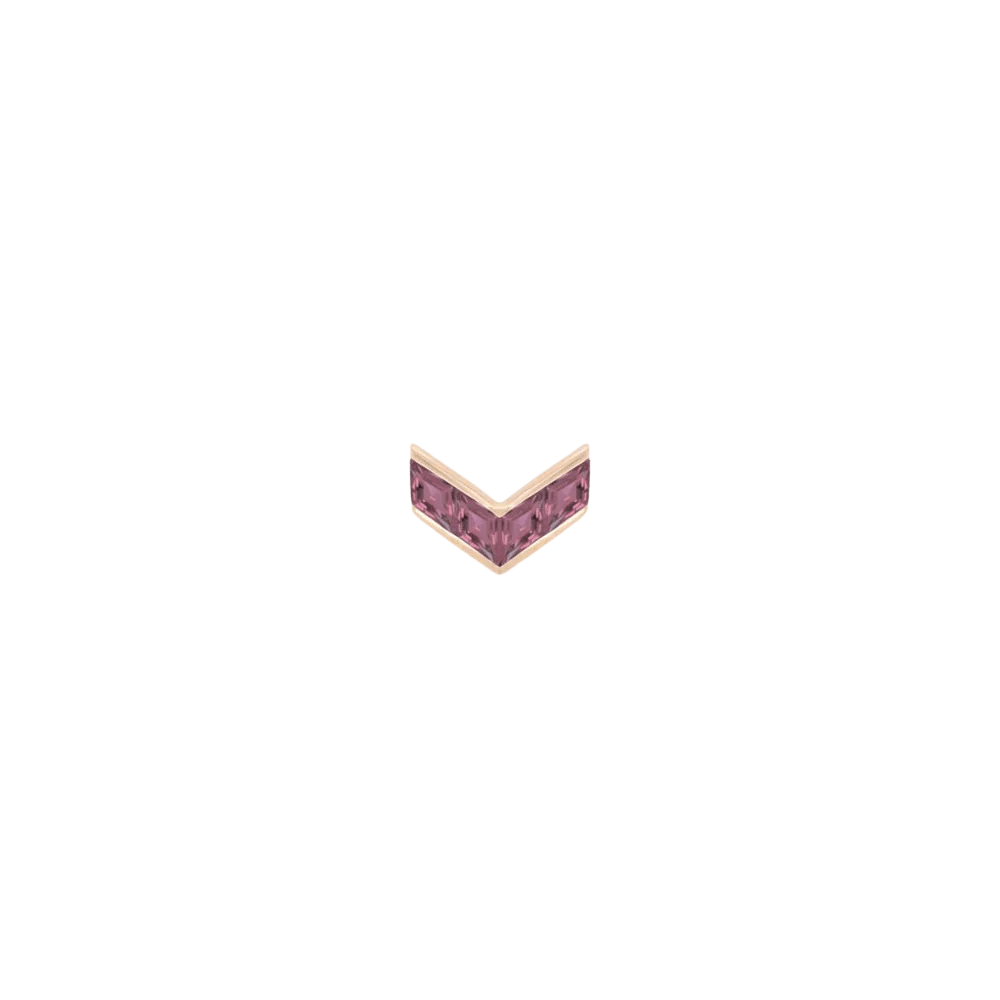 Rave – Amethyst – 14K Gold Threadless End - piercing - zone.com