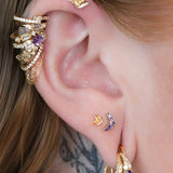 Rave – Amethyst – 14K Gold Threadless End - piercing - zone.com