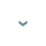 Rave – London Blue Topaz – 14K Gold Threadless End - piercing - zone.com