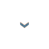 Rave – London Blue Topaz – 14K Gold Threadless End - piercing - zone.com