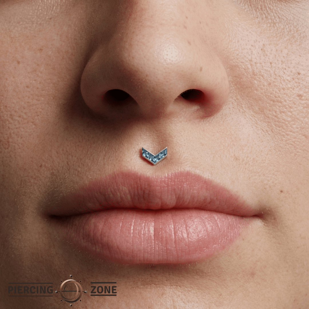 Rave – London Blue Topaz – 14K Gold Threadless End - piercing - zone.com