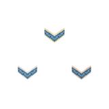 Rave – London Blue Topaz – 14K Gold Threadless End - piercing - zone.com