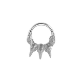 Raven Clicker – 14K Gold Gothic Ring - piercing - zone.com