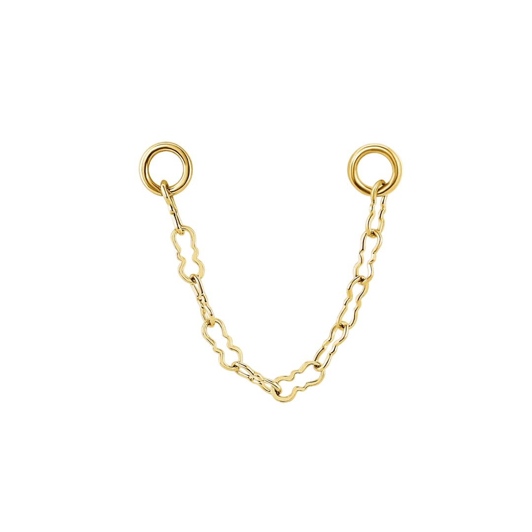 Razor Chain – 14K Gold Piercing Chain - piercing - zone.com
