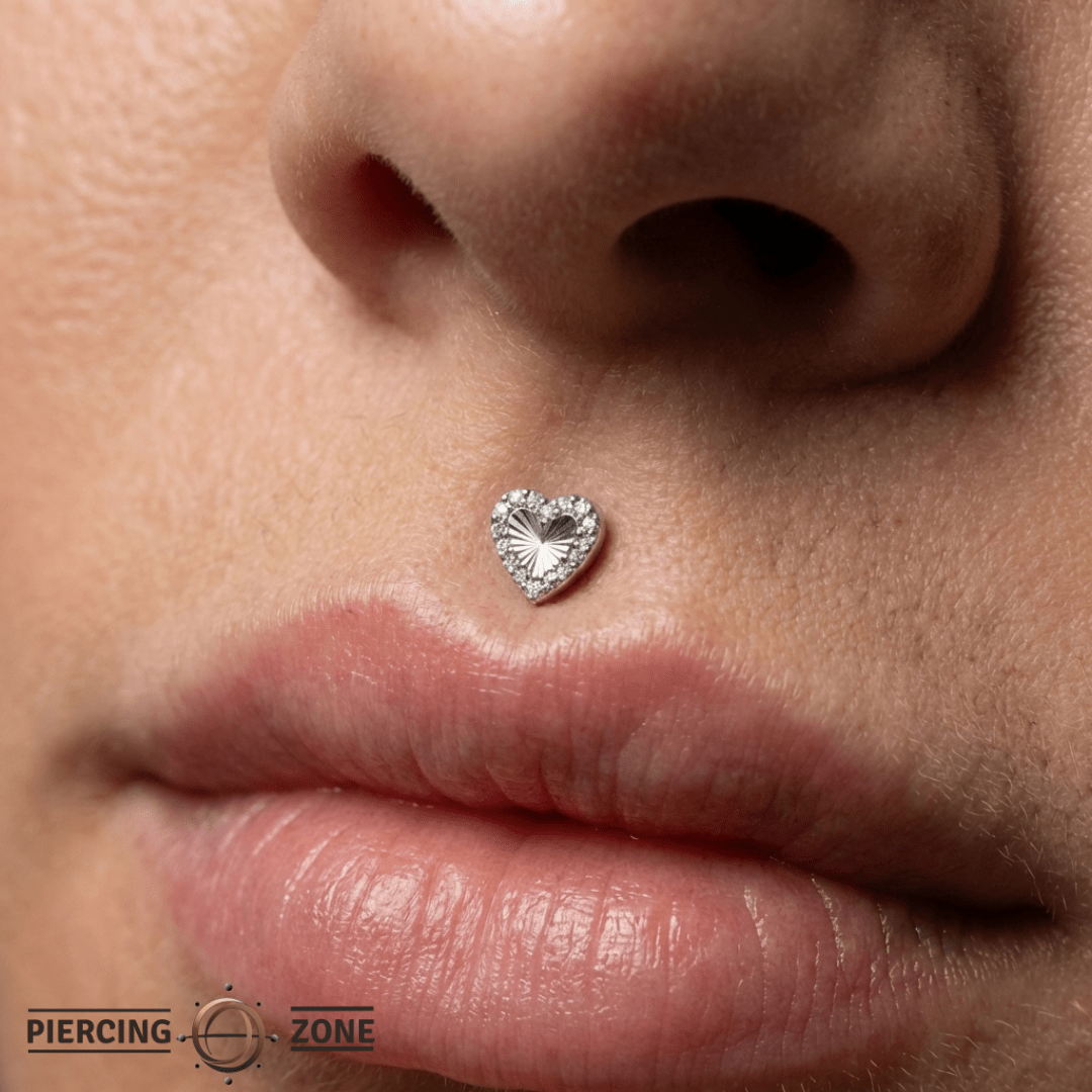 Rebel Heart – Diamond – 14K Gold Threadless End - piercing - zone.com