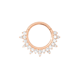 Regal Clicker - 14K Gold Gem Clicker Ring - piercing - zone.com
