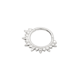 Regal Clicker - 14K Gold Gem Clicker Ring - piercing - zone.com
