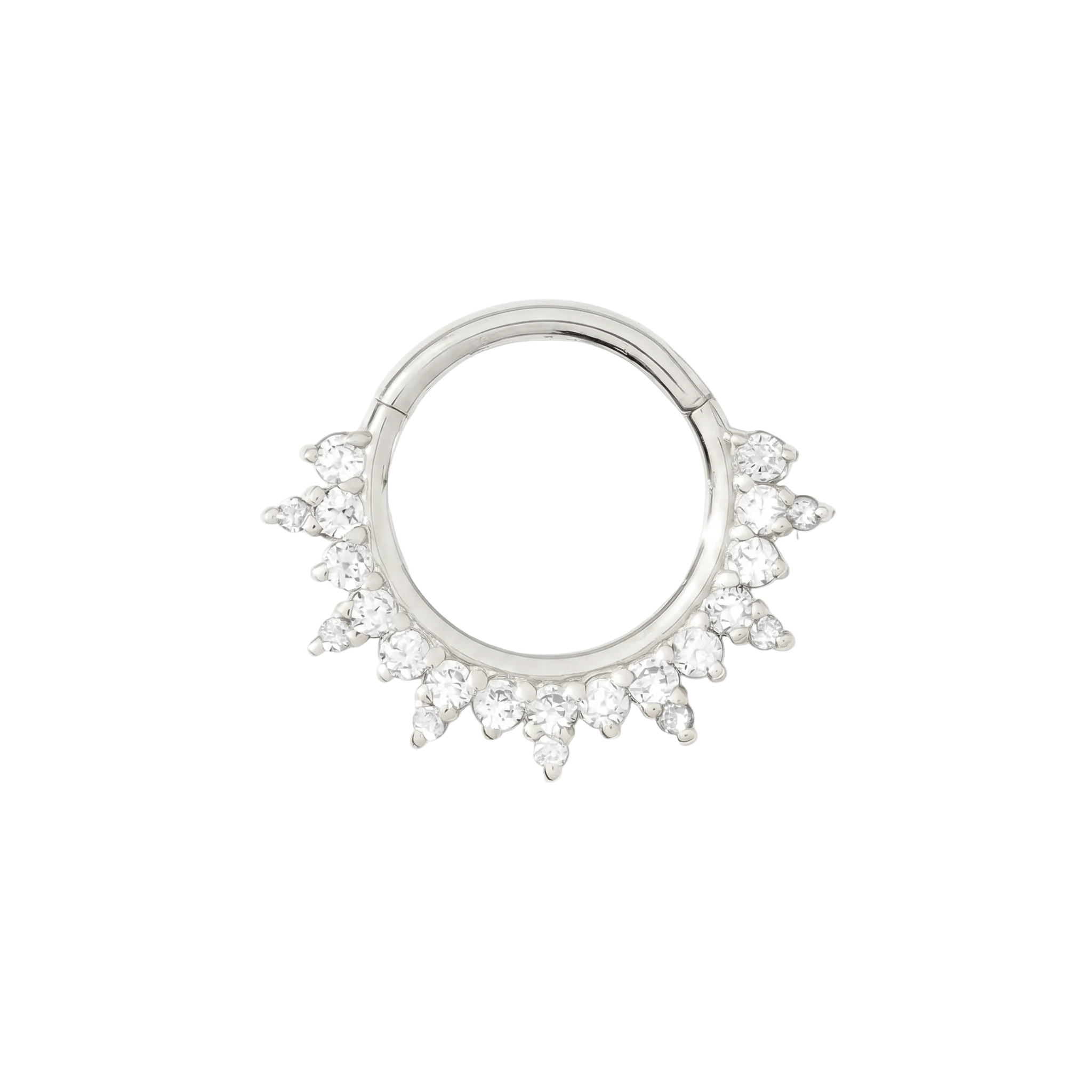 Regal Clicker - 14K Gold Gem Clicker Ring - piercing - zone.com