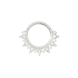 Regal Clicker - 14K Gold Gem Clicker Ring - piercing - zone.com