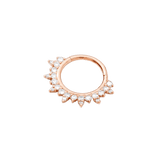 Regal Clicker - 14K Gold Gem Clicker Ring - piercing - zone.com