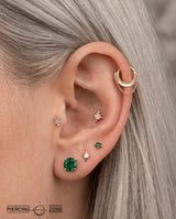 Republique – Draped Chain – 14K Gold Clicker Ring - piercing - zone.com