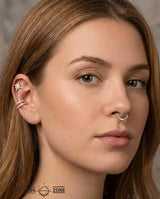 Republique – Draped Chain – 14K Gold Clicker Ring - piercing - zone.com