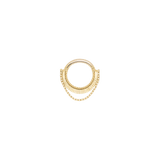 Republique – Draped Chain – 14K Gold Clicker Ring - piercing - zone.com