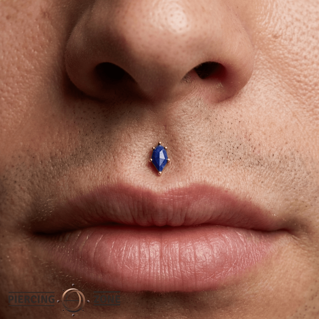 Reputation – Lapis Lazuli – 14K Gold Threadless End - piercing - zone.com
