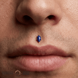 Reputation – Lapis Lazuli – 14K Gold Threadless End - piercing - zone.com