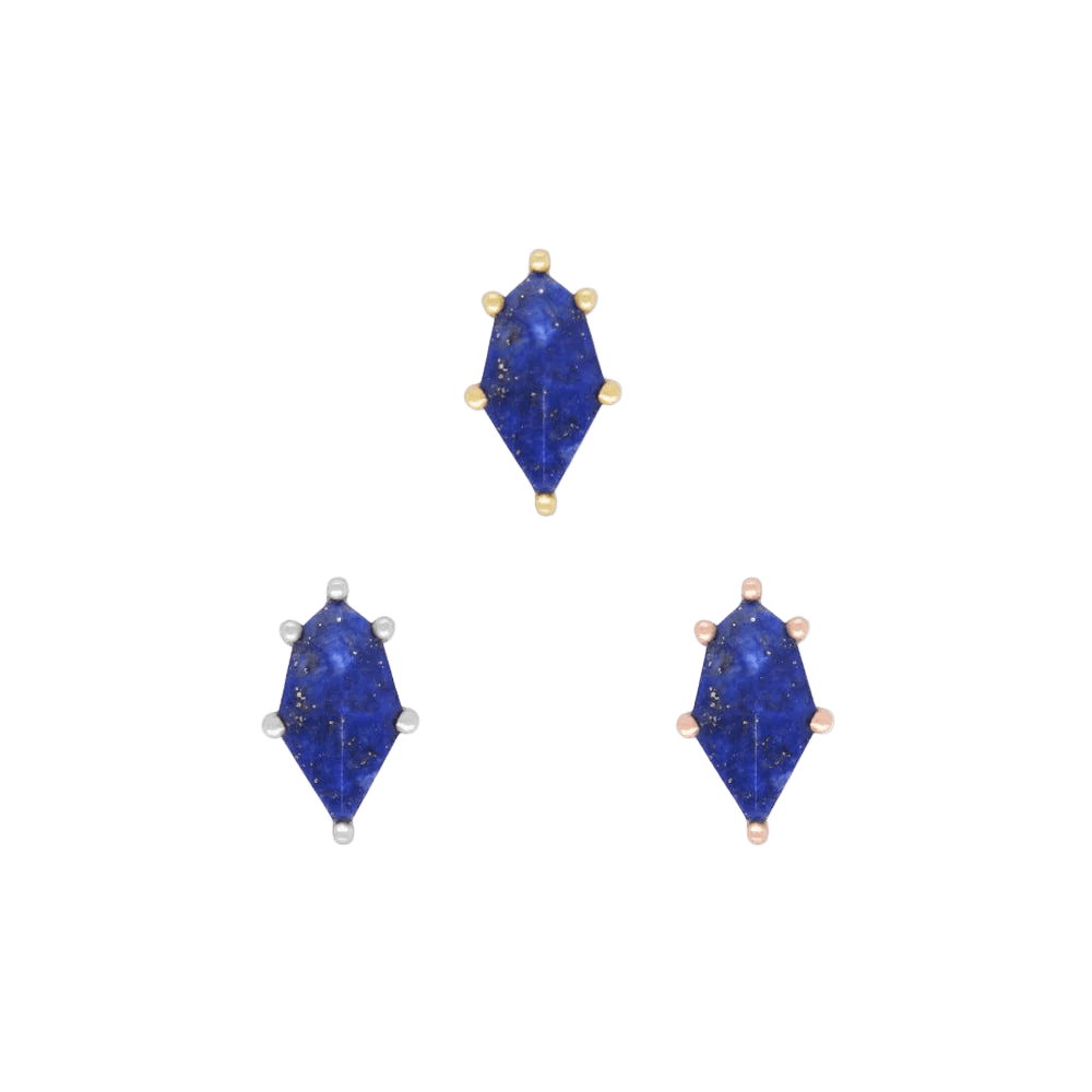 Reputation – Lapis Lazuli – 14K Gold Threadless End - piercing - zone.com