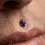 Reputation – Lapis Lazuli – 14K Gold Threadless End - piercing - zone.com
