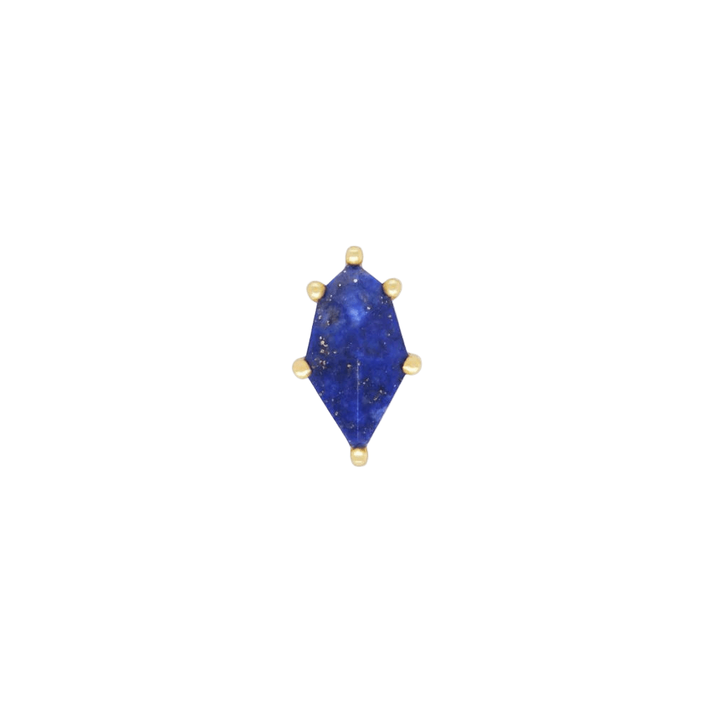 Reputation – Lapis Lazuli – 14K Gold Threadless End - piercing - zone.com
