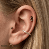 Revelation – Swarovski CZ Halo – 14K Gold Clicker - piercing - zone.com