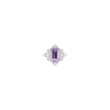 Reyna – Amethyst – 14K Gold Threadless End - piercing - zone.com