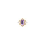 Reyna – Amethyst – 14K Gold Threadless End - piercing - zone.com