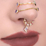 Reyna – Amethyst – 14K Gold Threadless End - piercing - zone.com