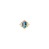 Reyna – London Blue Topaz – 14K Gold Threadless End - piercing - zone.com