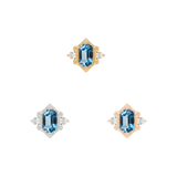 Reyna – London Blue Topaz – 14K Gold Threadless End - piercing - zone.com