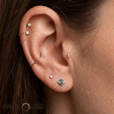 Reyna – London Blue Topaz – 14K Gold Threadless End - piercing - zone.com
