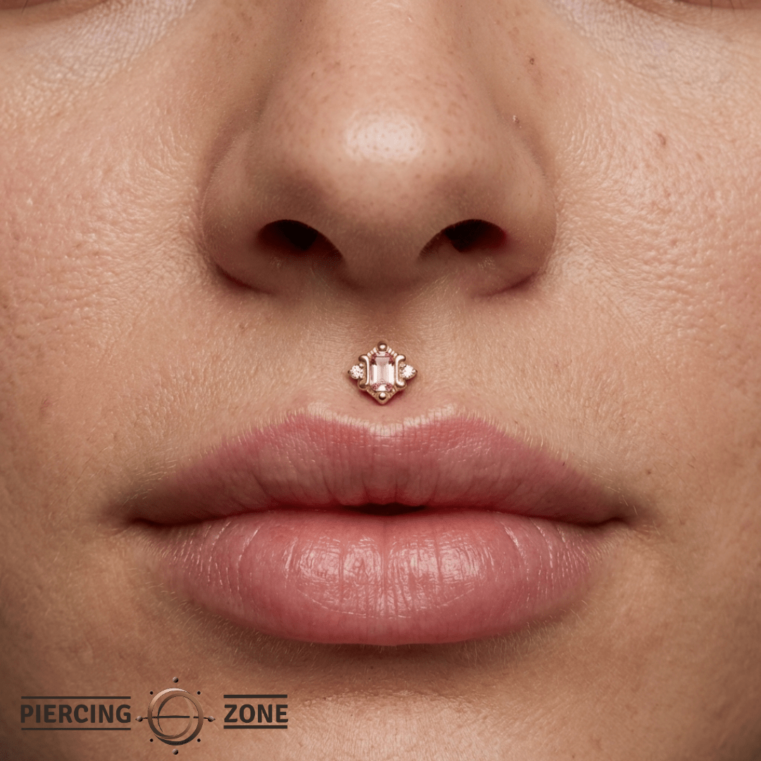 Reyna – Pink Tourmaline – 14K Gold Threadless End - piercing - zone.com