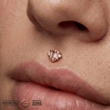 Reyna – Pink Tourmaline – 14K Gold Threadless End - piercing - zone.com