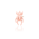 Rhino Beetle – Sculpted Insect Silhouette – 14K Gold Threadless End - piercing - zone.com