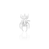 Rhino Beetle – Sculpted Insect Silhouette – 14K Gold Threadless End - piercing - zone.com