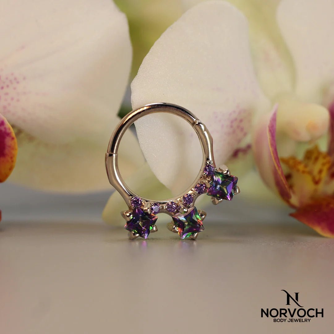 Rhombus Clicker – 14K & 18K Gold - piercing - zone.com