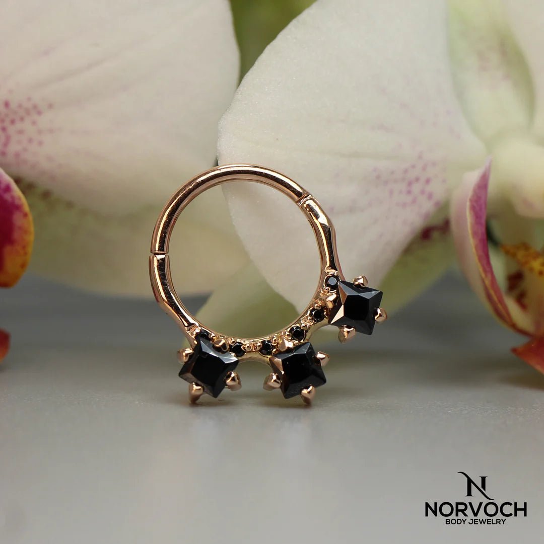 Rhombus Clicker – 14K & 18K Gold - piercing - zone.com
