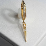 Ria – 14K Gold CZ Spike Clicker - piercing - zone.com