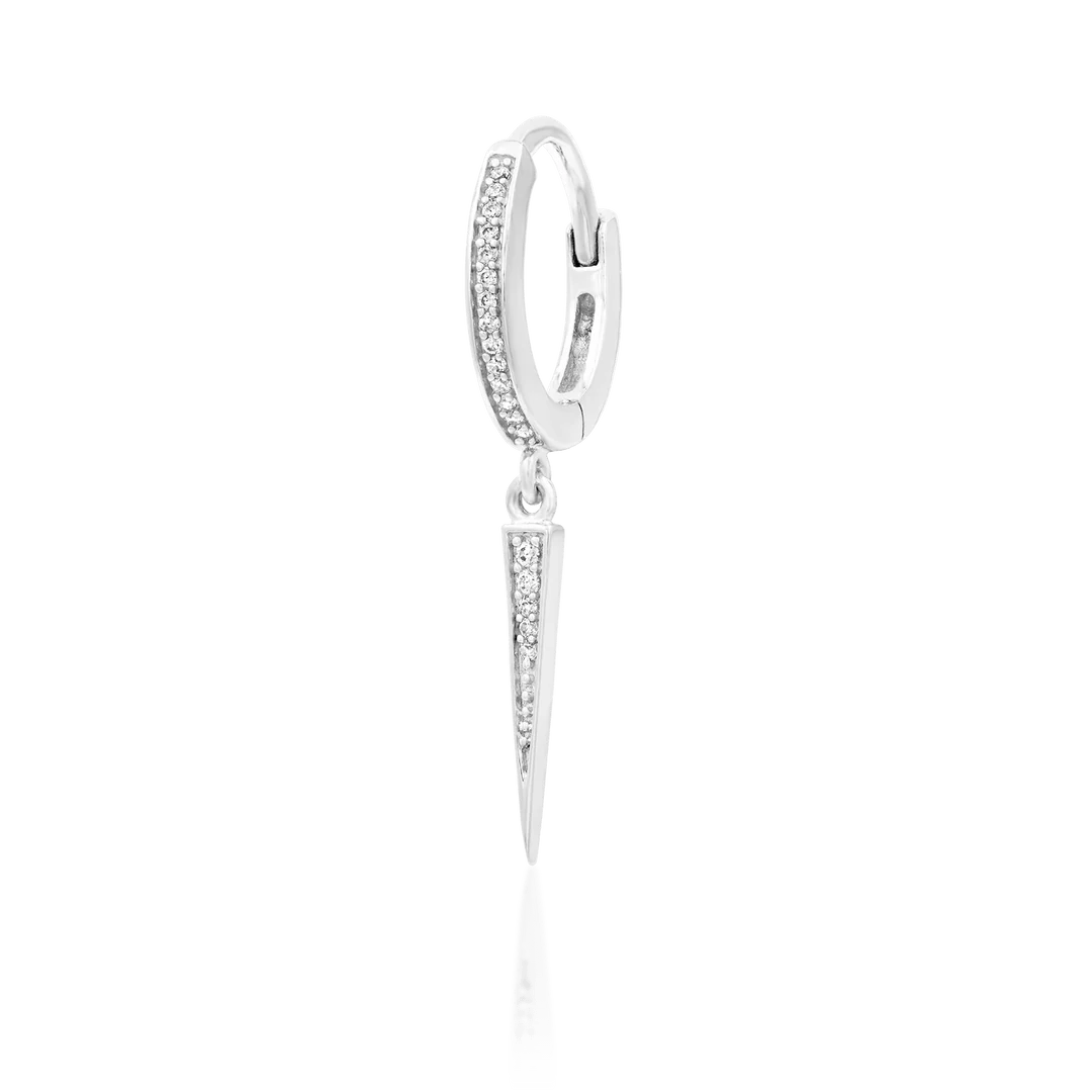 Ria – 14K Gold CZ Spike Clicker - piercing - zone.com