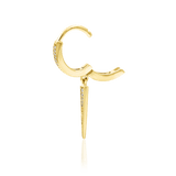 Ria – 14K Gold CZ Spike Clicker - piercing - zone.com