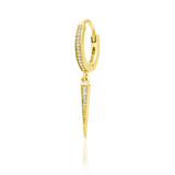 Ria – 14K Gold CZ Spike Clicker - piercing - zone.com