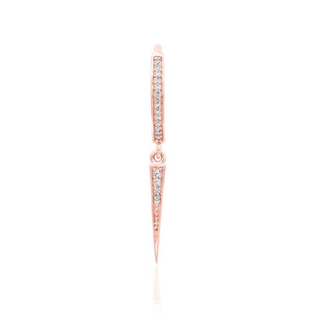 Ria – 14K Gold CZ Spike Clicker - piercing - zone.com