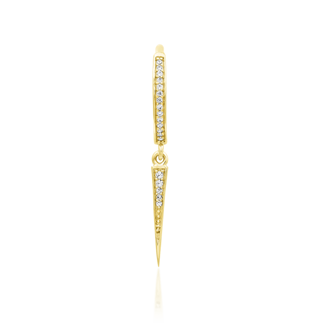 Ria – 14K Gold CZ Spike Clicker - piercing - zone.com